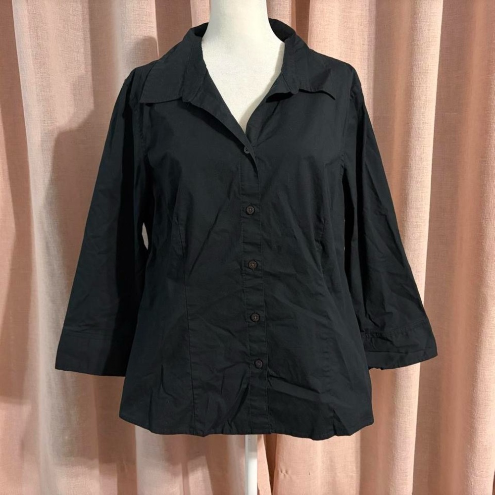 Croft & Barrow Black Button-Down Shirt